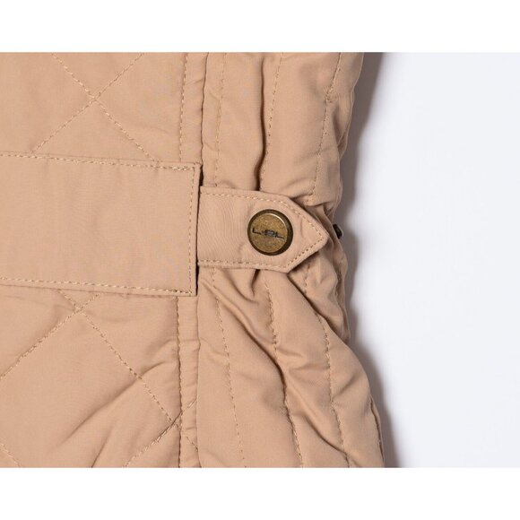 Lauren Ralph Lauren Womens Petite Small Reversible Quilted Zipper Vest Red Tan - Picture 6 of 8